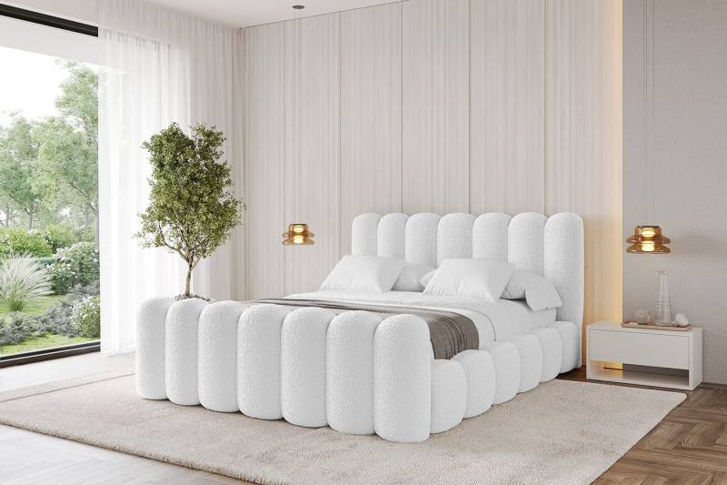 ALTDECOR Polsterbett SENA-Z (Polsterbett mit Bettkasten und Lattenrost, Boxbett ohne Matratze), Doppelbett mit Stauraum, Bett mit Kopfteil von ALTDECOR