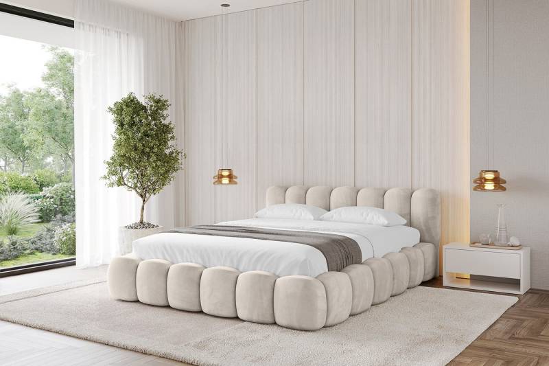 ALTDECOR Polsterbett SENA-v1 (Polsterbett mit Bettkasten und Lattenrost, Boxbett ohne Matratze), Doppelbett mit Stauraum, Bett mit Kopfteil von ALTDECOR