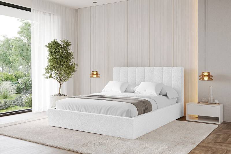ALTDECOR Polsterbett STERA (Polsterbett mit Bettkasten und Lattenrost, Boxbett ohne Matratze), Doppelbett mit Stauraum, Bett mit Kopfteil von ALTDECOR