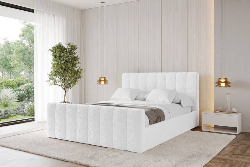 ALTDECOR Polsterbett STERA-Z (Polsterbett mit Bettkasten und Lattenrost, Boxbett ohne Matratze), Doppelbett mit Stauraum, Bett mit Kopfteil von ALTDECOR