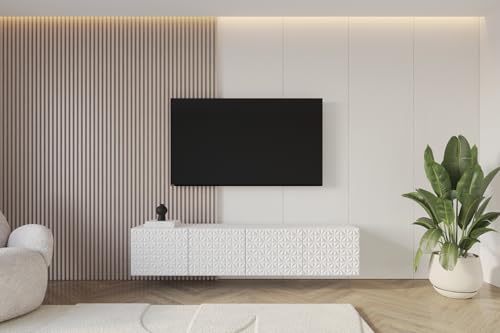 ALTDECOR TV-Schrank VIRA-W mit Gefrästen Fronten 2x100x40x41 Lowboard hängend, TV Möbel, TV Cabinet, Fernsehtisch, Fernsehschrank, TV Kommode, TV Tisch, TV Sideboard, TV Board - Weiß ALTDECOR TV-Schrank VIRA-W mit Gefrästen Fronten 2x100x40x41 Lowboard hängend, TV Möbel, TV Cabinet, Fernsehtisch, Fernsehschrank, TV Kommode, TV Tisch, TV Sideboard, TV Board - Weiß von ALTDECOR