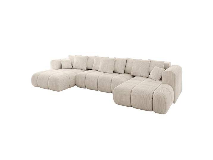 ALTDECOR WOHNLANDSCHAFT, Beige, 6-Sitzer, U-Form, 414x90x180 cm, Wohnzimmer, Sofas & Couches, Wohnlandschaften, Wohnlandschaften in U-Form von ALTDECOR