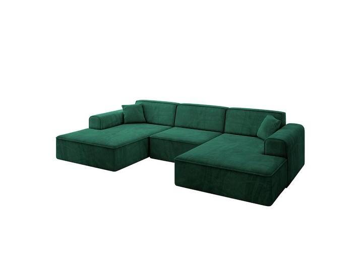 ALTDECOR WOHNLANDSCHAFT, Grün, 4-Sitzer, 297x76x165 cm, Wohnzimmer, Sofas & Couches, Wohnlandschaften, Wohnlandschaften in U-Form von ALTDECOR