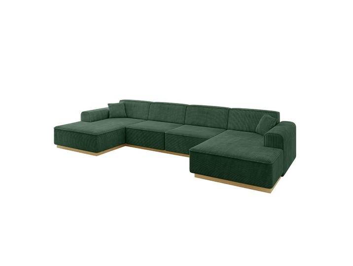 ALTDECOR WOHNLANDSCHAFT, Grün, 4-Sitzer, U-Form, 382x81x165 cm, Wohnzimmer, Sofas & Couches, Wohnlandschaften, Wohnlandschaften in U-Form von ALTDECOR