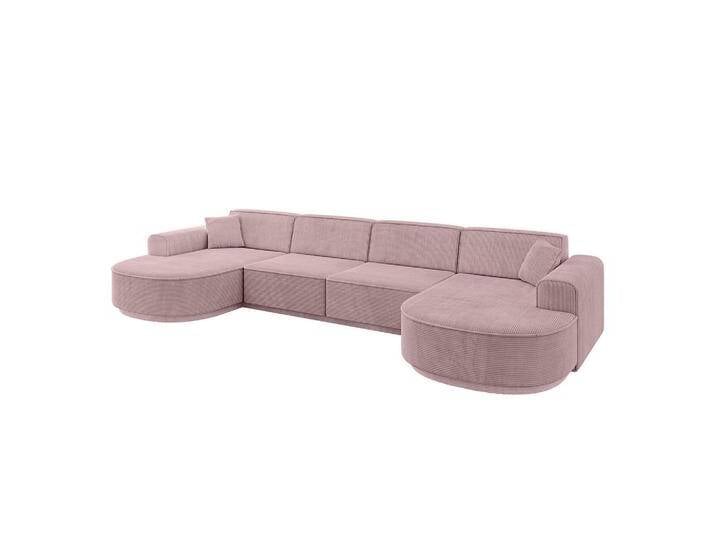 ALTDECOR WOHNLANDSCHAFT, Rosa, 6-Sitzer, 380x81x163 cm, Wohnzimmer, Sofas & Couches, Wohnlandschaften, Wohnlandschaften in U-Form von ALTDECOR