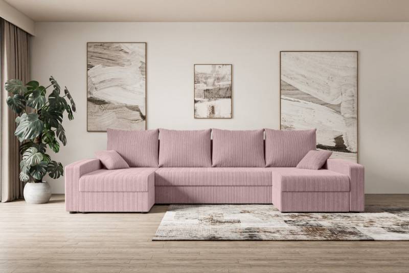 ALTDECOR Wohnlandschaft ALESIA-U, Corner Sofa Bett Eckcouch Couch L-Form Schlafcouch Ausziehbar von ALTDECOR