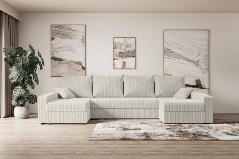 ALTDECOR Wohnlandschaft ALESIA-U, Corner Sofa Bett Eckcouch Couch L-Form Schlafcouch Ausziehbar von ALTDECOR