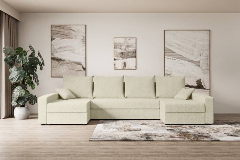 ALTDECOR Wohnlandschaft ALESIA-U, Corner Sofa Bett Eckcouch Couch L-Form Schlafcouch Ausziehbar von ALTDECOR