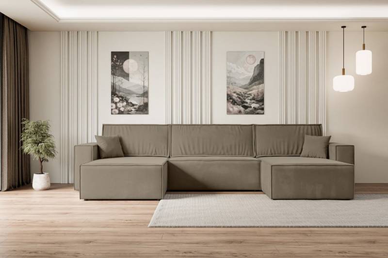 ALTDECOR Wohnlandschaft CELTIC-XLU, Couch mit Schlaffunktion, Wohnzimmer - Wohnlandschaft, Corner Sofa Bett Eckcouch Couch L-Form Schlafcouch Ausziehbar von ALTDECOR