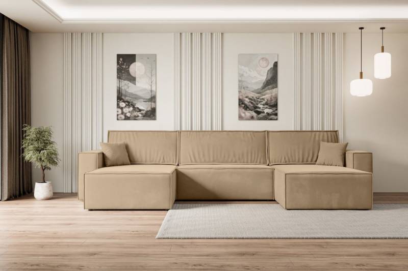 ALTDECOR Wohnlandschaft CELTIC-XLU, Couch mit Schlaffunktion, Wohnzimmer - Wohnlandschaft, Corner Sofa Bett Eckcouch Couch L-Form Schlafcouch Ausziehbar von ALTDECOR