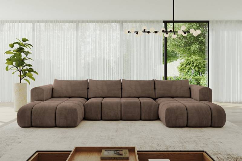 ALTDECOR Wohnlandschaft CLOUD-U, Couch mit Schlaffunktion, Wohnzimmer - Ecksofa, Corner Sofa Bett Eckcouch Couch U-Form Schlafcouch Ausziehbar von ALTDECOR