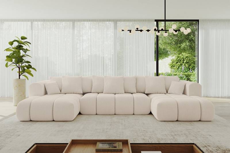 ALTDECOR Wohnlandschaft CLOUD-U-v1, Couch mit Schlaffunktion, Wohnzimmer - Ecksofa, Corner Sofa Bett Eckcouch Couch U-Form Schlafcouch Ausziehbar von ALTDECOR