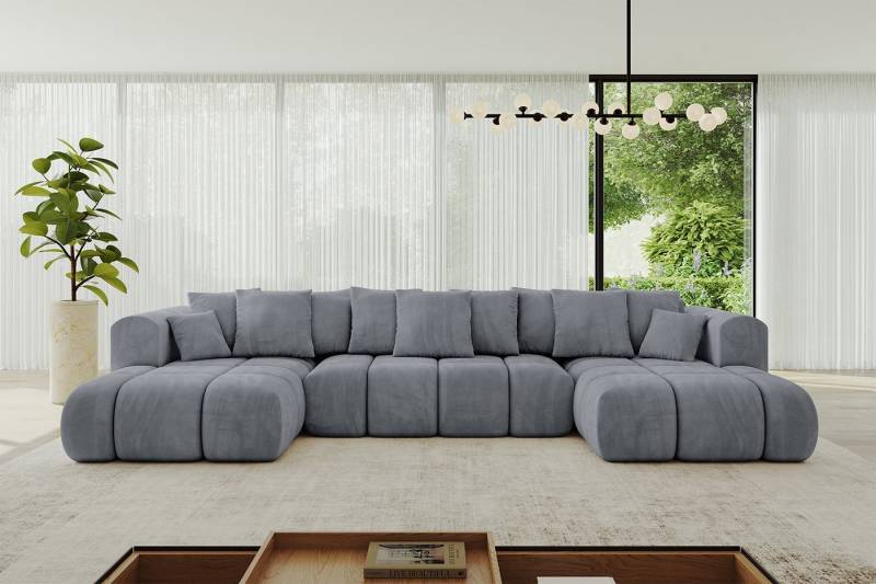 ALTDECOR Wohnlandschaft CLOUD-U-v1, Couch mit Schlaffunktion, Wohnzimmer - Ecksofa, Corner Sofa Bett Eckcouch Couch U-Form Schlafcouch Ausziehbar von ALTDECOR