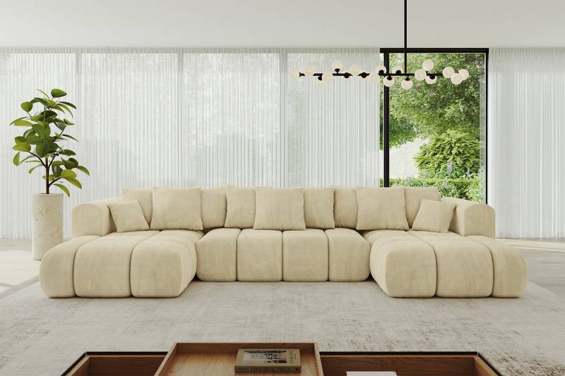 ALTDECOR Wohnlandschaft CLOUD-U-v1, Couch mit Schlaffunktion, Wohnzimmer - Ecksofa, Corner Sofa Bett Eckcouch Couch U-Form Schlafcouch Ausziehbar von ALTDECOR