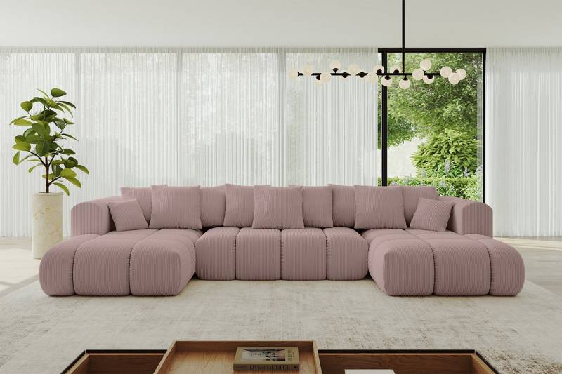 ALTDECOR Wohnlandschaft CLOUD-U-v1, Couch mit Schlaffunktion, Wohnzimmer - Ecksofa, Corner Sofa Bett Eckcouch Couch U-Form Schlafcouch Ausziehbar von ALTDECOR