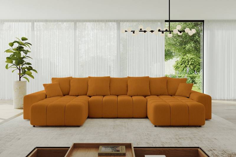 ALTDECOR Wohnlandschaft ENIL-U, Couch mit Schlaffunktion, Wohnzimmer - Ecksofa, Corner Sofa Bett Eckcouch Couch U-Form Schlafcouch Ausziehbar von ALTDECOR
