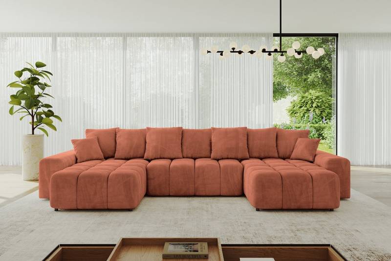ALTDECOR Wohnlandschaft ENIL-U, Couch mit Schlaffunktion, Wohnzimmer - Ecksofa, Corner Sofa Bett Eckcouch Couch U-Form Schlafcouch Ausziehbar von ALTDECOR