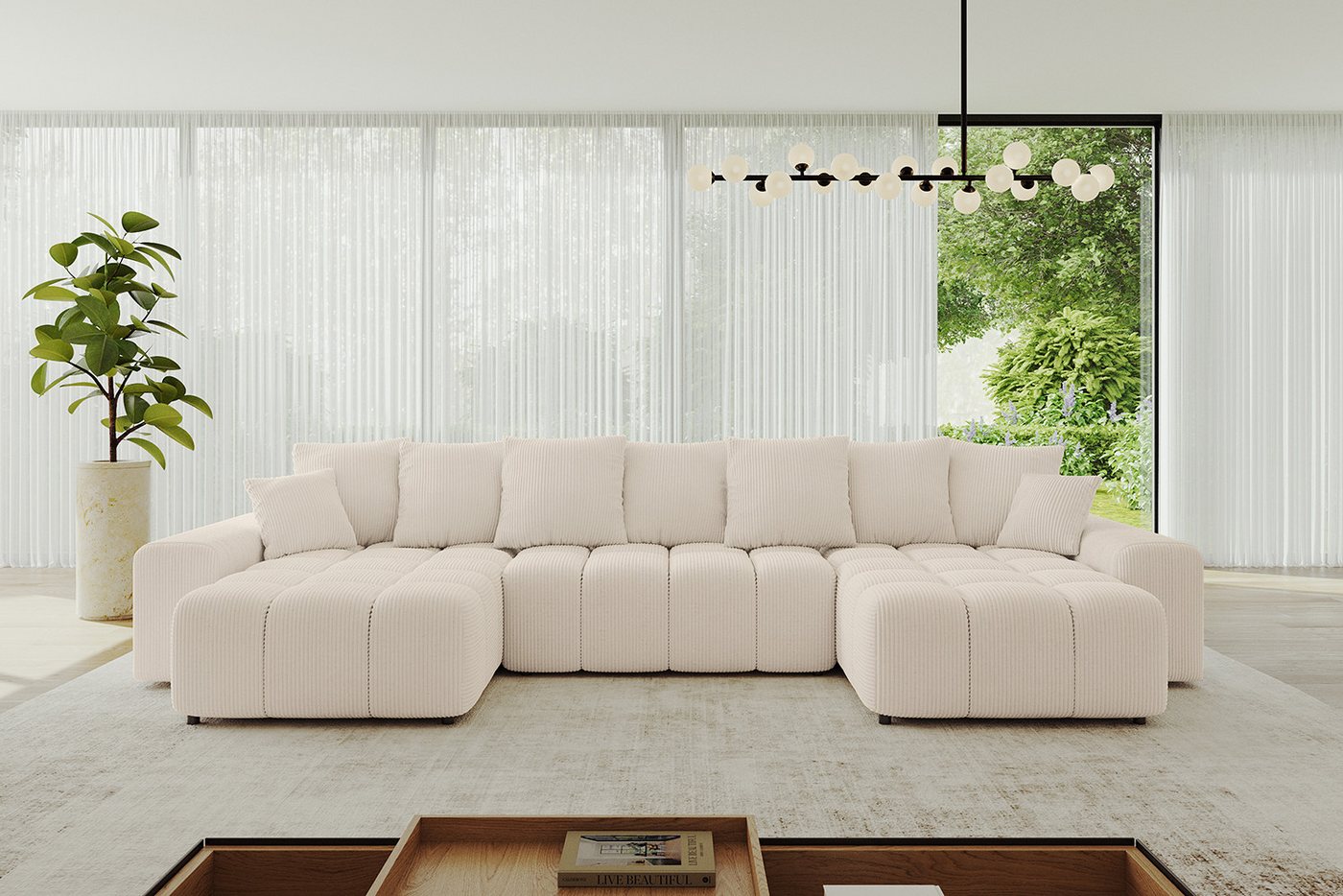 ALTDECOR Wohnlandschaft ENIL-U, Couch mit Schlaffunktion, Wohnzimmer - Ecksofa, Corner Sofa Bett Eckcouch Couch U-Form Schlafcouch Ausziehbar ALTDECOR Wohnlandschaft ENIL-U, Couch mit Schlaffunktion, Wohnzimmer - Ecksofa, Corner Sofa Bett Eckcouch Couch U-Form Schlafcouch Ausziehbar von ALTDECOR