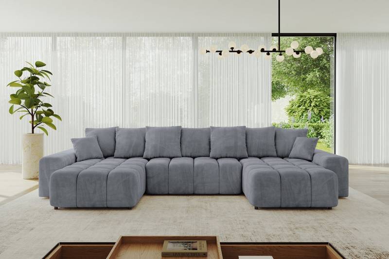 ALTDECOR Wohnlandschaft ENIL-U, Couch mit Schlaffunktion, Wohnzimmer - Ecksofa, Corner Sofa Bett Eckcouch Couch U-Form Schlafcouch Ausziehbar von ALTDECOR