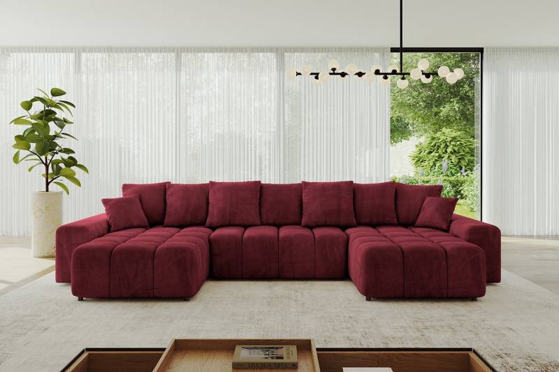 ALTDECOR Wohnlandschaft ENIL-U, Couch mit Schlaffunktion, Wohnzimmer - Ecksofa, Corner Sofa Bett Eckcouch Couch U-Form Schlafcouch Ausziehbar von ALTDECOR