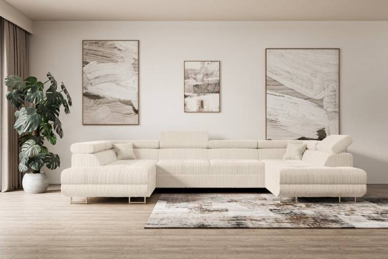 ALTDECOR Wohnlandschaft GUSA-U, Corner Sofa Bett Eckcouch Couch L-Form Schlafcouch Ausziehbar von ALTDECOR