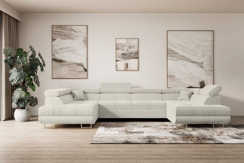 ALTDECOR Wohnlandschaft GUSA-U, Corner Sofa Bett Eckcouch Couch L-Form Schlafcouch Ausziehbar von ALTDECOR