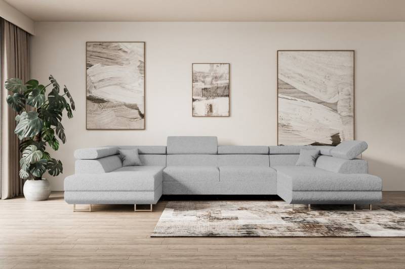 ALTDECOR Wohnlandschaft GUSA-U, Corner Sofa Bett Eckcouch Couch L-Form Schlafcouch Ausziehbar von ALTDECOR