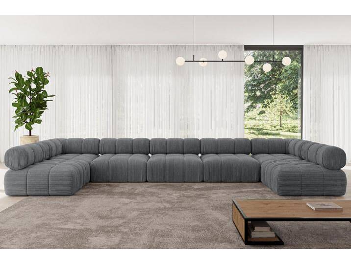 ALTDECOR Wohnlandschaft Garvo-U3, Sofa Praktische Bequeme Funktionsecke Couch L-Form Eckcouch, grau, Dunkelgrau - Poso 115 von ALTDECOR
