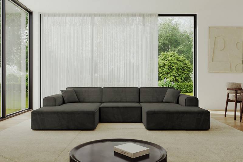 ALTDECOR Wohnlandschaft IREA-U1-v3, Sofa Praktische Bequeme Funktionsecke Couch U-Form Eckcouch, Corner Sofa U-Form Vielseitige Sofa Wohnlandschaft Wohnzimmer von ALTDECOR