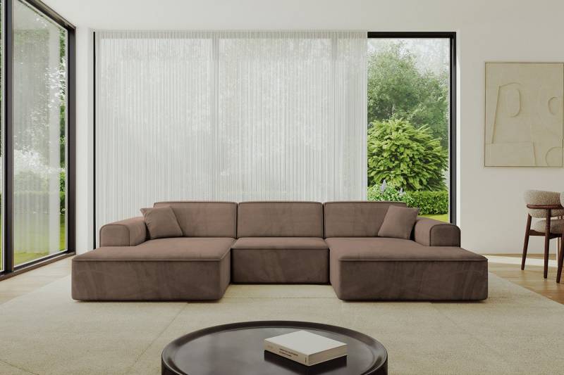 ALTDECOR Wohnlandschaft IREA-U1-v3, Sofa Praktische Bequeme Funktionsecke Couch U-Form Eckcouch, Corner Sofa U-Form Vielseitige Sofa Wohnlandschaft Wohnzimmer von ALTDECOR