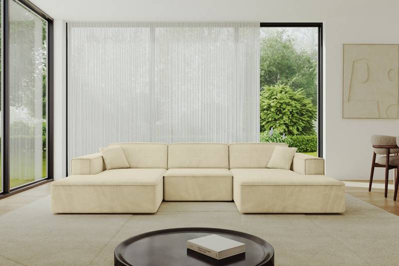 ALTDECOR Wohnlandschaft IREA-U1-v4, Sofa Praktische Bequeme Funktionsecke Couch U-Form Eckcouch, Corner Sofa U-Form Vielseitige Sofa Wohnlandschaft Wohnzimmer von ALTDECOR