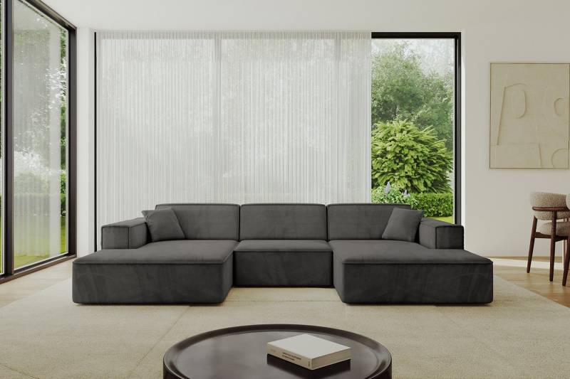 ALTDECOR Wohnlandschaft IREA-U1-v4, Sofa Praktische Bequeme Funktionsecke Couch U-Form Eckcouch, Corner Sofa U-Form Vielseitige Sofa Wohnlandschaft Wohnzimmer von ALTDECOR