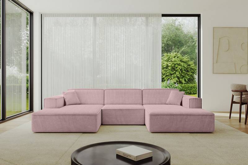 ALTDECOR Wohnlandschaft IREA-U1-v4, Sofa Praktische Bequeme Funktionsecke Couch U-Form Eckcouch, Corner Sofa U-Form Vielseitige Sofa Wohnlandschaft Wohnzimmer von ALTDECOR