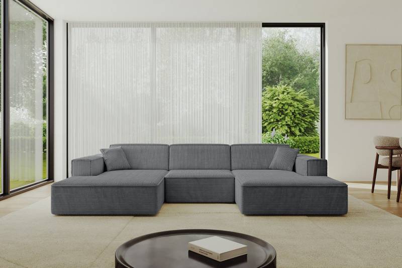 ALTDECOR Wohnlandschaft IREA-U1-v4, Sofa Praktische Bequeme Funktionsecke Couch U-Form Eckcouch, Corner Sofa U-Form Vielseitige Sofa Wohnlandschaft Wohnzimmer von ALTDECOR