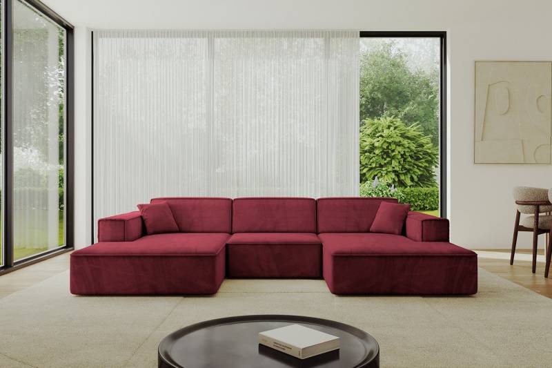 ALTDECOR Wohnlandschaft IREA-U1-v4, Sofa Praktische Bequeme Funktionsecke Couch U-Form Eckcouch, Corner Sofa U-Form Vielseitige Sofa Wohnlandschaft Wohnzimmer von ALTDECOR