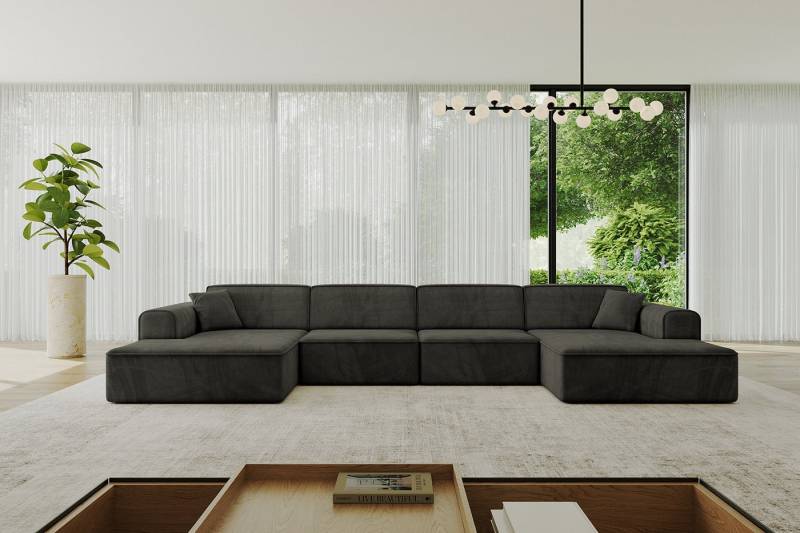ALTDECOR Wohnlandschaft IREA-U2-v3, Sofa Praktische Bequeme Funktionsecke Couch U-Form Eckcouch, Corner Sofa U-Form Vielseitige Sofa Wohnlandschaft Wohnzimmer von ALTDECOR