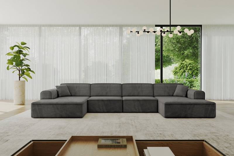 ALTDECOR Wohnlandschaft IREA-U2-v3, Sofa Praktische Bequeme Funktionsecke Couch U-Form Eckcouch, Corner Sofa U-Form Vielseitige Sofa Wohnlandschaft Wohnzimmer von ALTDECOR