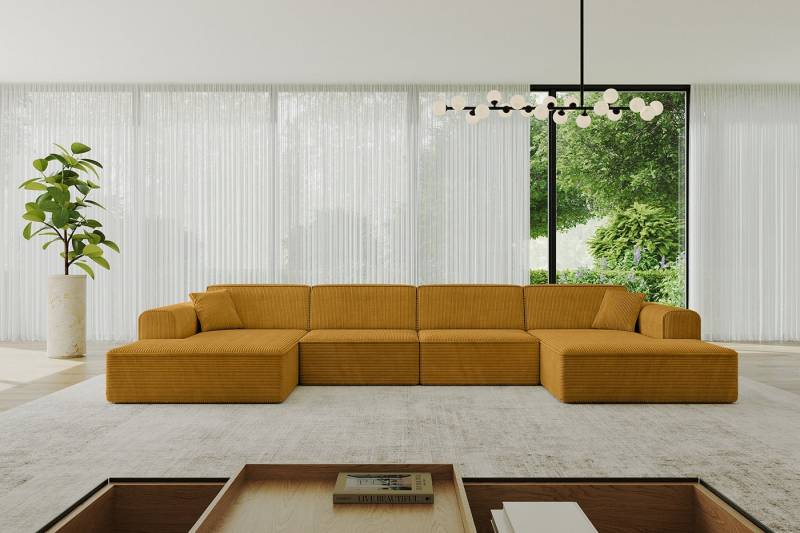 ALTDECOR Wohnlandschaft IREA-U2-v3, Sofa Praktische Bequeme Funktionsecke Couch U-Form Eckcouch, Corner Sofa U-Form Vielseitige Sofa Wohnlandschaft Wohnzimmer von ALTDECOR