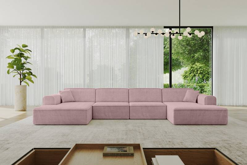 ALTDECOR Wohnlandschaft IREA-U2-v3, Sofa Praktische Bequeme Funktionsecke Couch U-Form Eckcouch, Corner Sofa U-Form Vielseitige Sofa Wohnlandschaft Wohnzimmer von ALTDECOR