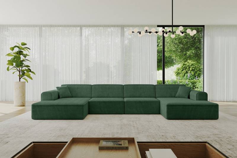 ALTDECOR Wohnlandschaft IREA-U2-v3, Sofa Praktische Bequeme Funktionsecke Couch U-Form Eckcouch, Corner Sofa U-Form Vielseitige Sofa Wohnlandschaft Wohnzimmer von ALTDECOR