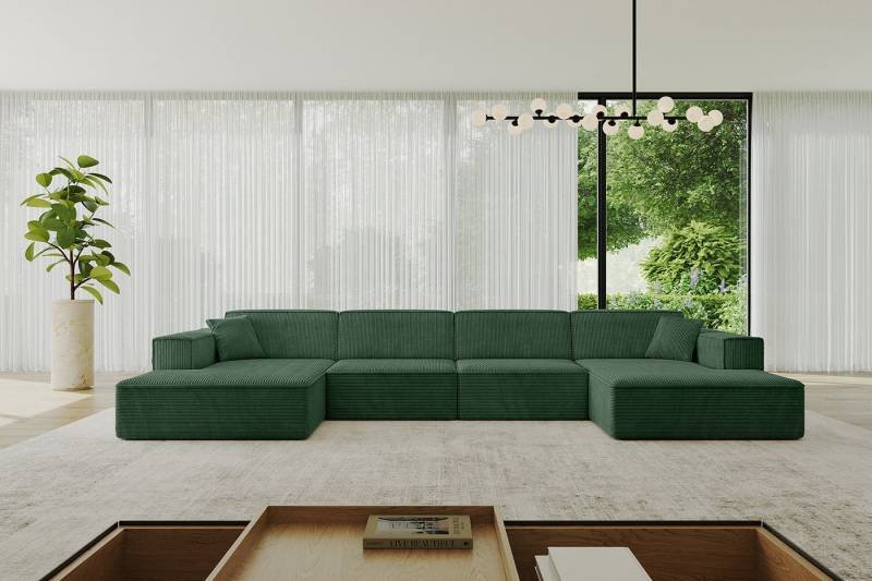 ALTDECOR Wohnlandschaft IREA-U2-v4, Sofa Praktische Bequeme Funktionsecke Couch U-Form Eckcouch, Corner Sofa U-Form Vielseitige Sofa Wohnlandschaft Wohnzimmer von ALTDECOR