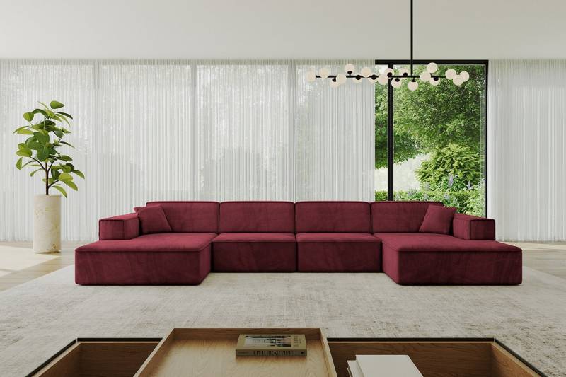 ALTDECOR Wohnlandschaft IREA-U2-v4, Sofa Praktische Bequeme Funktionsecke Couch U-Form Eckcouch, Corner Sofa U-Form Vielseitige Sofa Wohnlandschaft Wohnzimmer von ALTDECOR