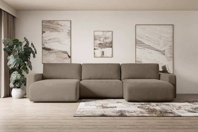ALTDECOR Wohnlandschaft KLEEA-U, Couch mit Schlaffunktion, Wohnzimmer - Wohnlandschaft, Corner Sofa Bett Eckcouch Couch L-Form Schlafcouch Ausziehbar von ALTDECOR