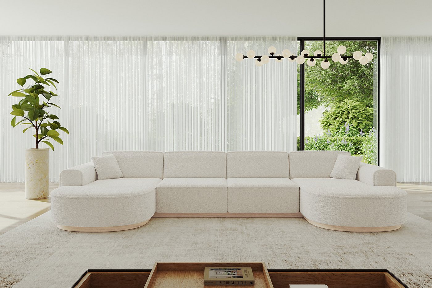 ALTDECOR Wohnlandschaft MARI-U2-v1, Sofa Praktische Bequeme Funktionsecke Couch U-Form Eckcouch, Corner Sofa U-Form Vielseitige Sofa Wohnlandschaft Wohnzimmer von ALTDECOR