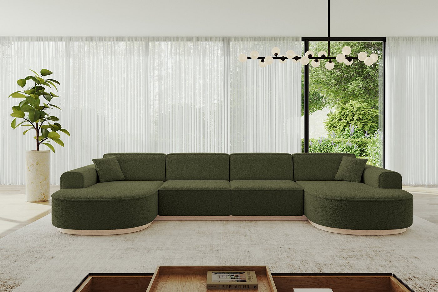 ALTDECOR Wohnlandschaft MARI-U2-v1, Sofa Praktische Bequeme Funktionsecke Couch U-Form Eckcouch, Corner Sofa U-Form Vielseitige Sofa Wohnlandschaft Wohnzimmer von ALTDECOR