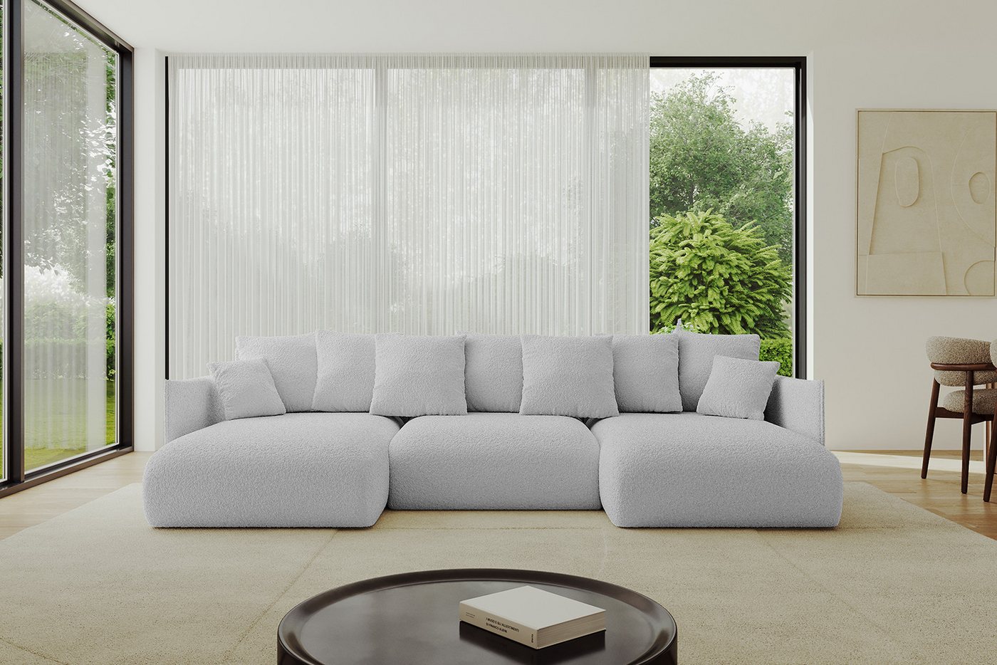 ALTDECOR Wohnlandschaft ONESK-U, Couch mit Schlaffunktion, Wohnzimmer - Ecksofa, Corner Sofa Bett Eckcouch Couch U-Form Schlafcouch Ausziehbar ALTDECOR Wohnlandschaft ONESK-U, Couch mit Schlaffunktion, Wohnzimmer - Ecksofa, Corner Sofa Bett Eckcouch Couch U-Form Schlafcouch Ausziehbar von ALTDECOR