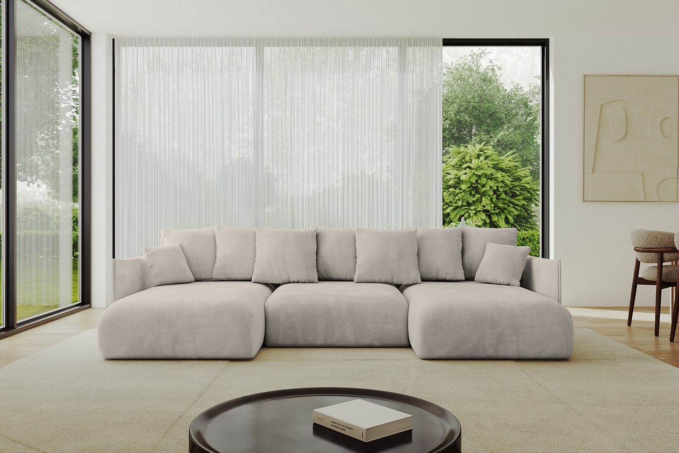 ALTDECOR Wohnlandschaft ONESK-U, Couch mit Schlaffunktion, Wohnzimmer - Ecksofa, Corner Sofa Bett Eckcouch Couch U-Form Schlafcouch Ausziehbar ALTDECOR Wohnlandschaft ONESK-U, Couch mit Schlaffunktion, Wohnzimmer - Ecksofa, Corner Sofa Bett Eckcouch Couch U-Form Schlafcouch Ausziehbar von ALTDECOR