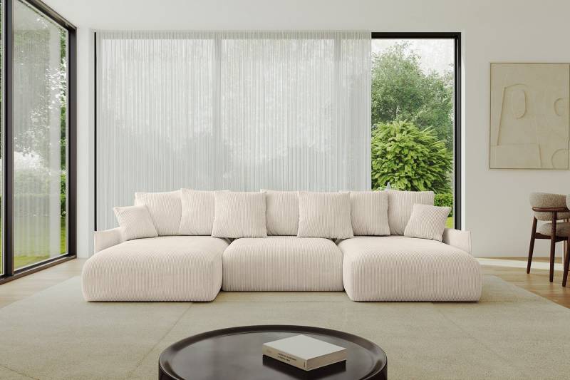 ALTDECOR Wohnlandschaft ONESK-U-v1, Corner Sofa Bett Eckcouch Couch U-Form Schlafcouch Ausziehbar von ALTDECOR