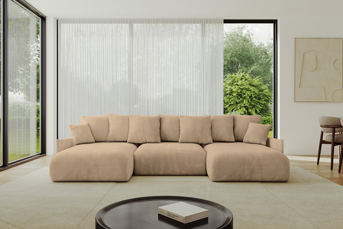 ALTDECOR Wohnlandschaft ONESK-U-v1, Couch mit Schlaffunktion, Wohnzimmer - Ecksofa, Corner Sofa Bett Eckcouch Couch U-Form Schlafcouch Ausziehbar ALTDECOR Wohnlandschaft ONESK-U-v1, Couch mit Schlaffunktion, Wohnzimmer - Ecksofa, Corner Sofa Bett Eckcouch Couch U-Form Schlafcouch Ausziehbar von ALTDECOR