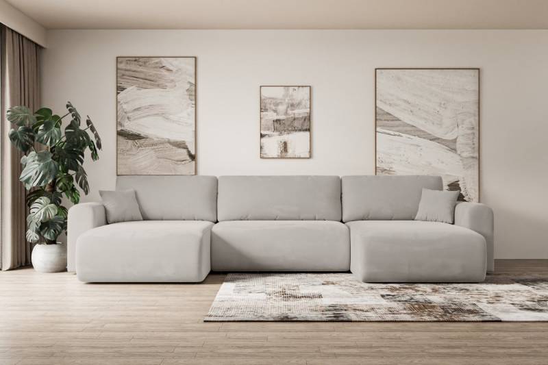 ALTDECOR Wohnlandschaft ORRO-U, Couch mit Schlaffunktion, Wohnzimmer - Wohnlandschaft, Corner Sofa Bett Eckcouch Couch L-Form Schlafcouch Ausziehbar von ALTDECOR